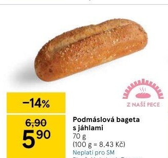 Bageta podmáslová s jáhlami