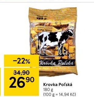 Bonbony karamelové Krovky Polská Krowka