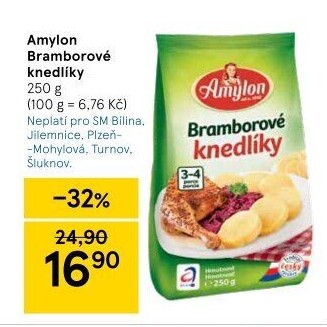 Bramborové knedlíky v prášku Amylon