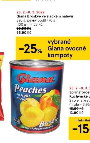 Kompot broskve Giana