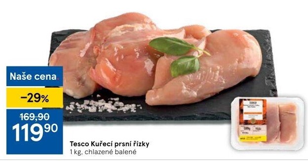 Kuřecí prsní řízky Tesco