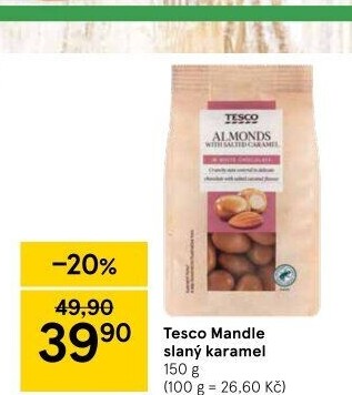 Mandle v karamelu Tesco