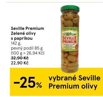Olivy plněné Seville Premium