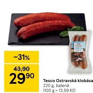 Ostravská klobása Tesco