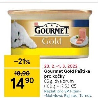 Paštika pro kočky Gold Gourmet Purina