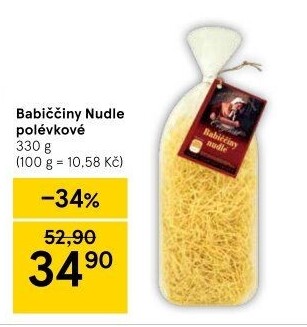 Polévkové nudle Babiččiny Druid