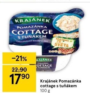 Pomazánka Cottage s tuňákem Krajánek