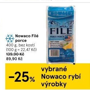 Rybí filé mražené Nowaco