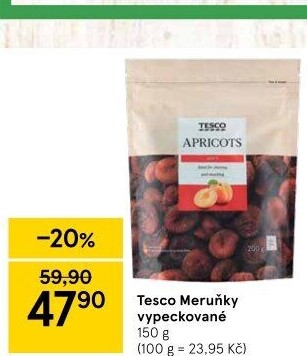 Sušené meruňky Tesco