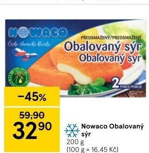 Sýr obalovaný mražený Nowaco