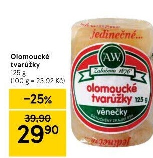 Sýr tvarůžky olomoucké A.W.