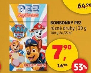 Dražé ovocné PEZ