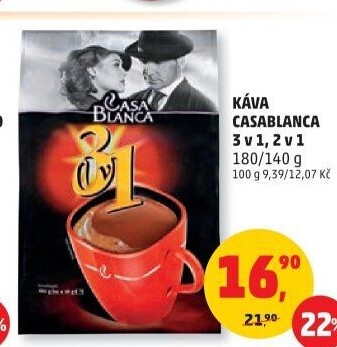 Instantní káva porcovaná 3v1 Casablanca