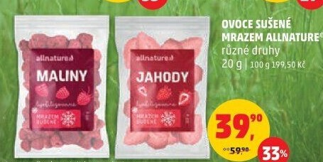 Ovoce sušené mrazem Allnature