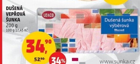Šunka vepřová dušená LE&amp