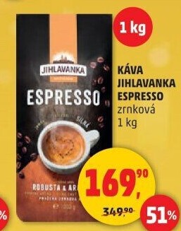 Zrnková káva Jihlavanka Espresso