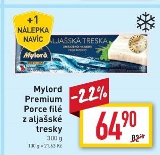 Aljašská treska filé pro děti mražené Premium Mylord