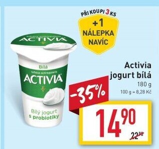 Bílý jogurt Activia Danone