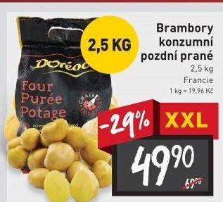 Brambory konzumní pozdní Doréoc