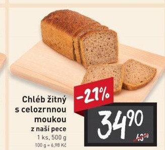 Chléb celozrnný žitný
