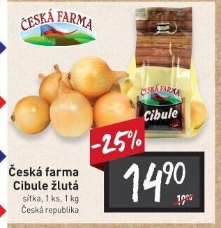 Cibule žlutá Česká Farma