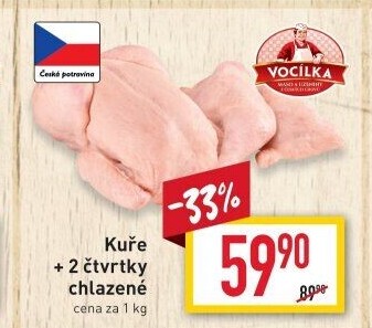 Kuře + 2 čtvrtky Vocílka