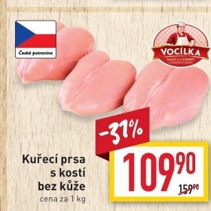 Kuřecí prsa s kostí Vocílka