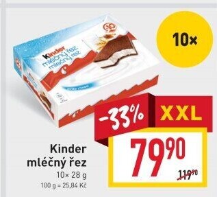 Řez mléčný Kinder