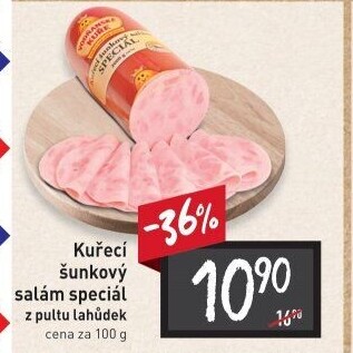 Salám šunkový kuřecí speciál Vodňanské kuře