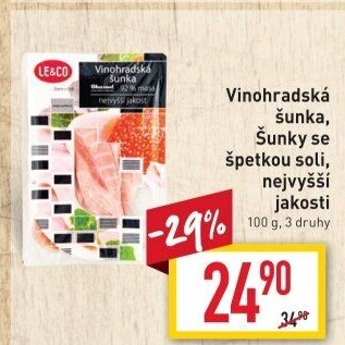 Šunka vinohradská nejvyšší jakosti LE&amp