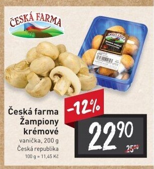 Žampiony krémové Česká farma