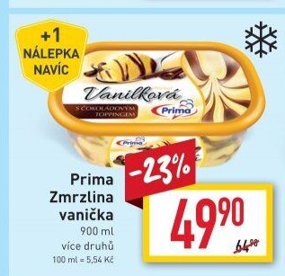 Zmrzlina ve vaničce Prima