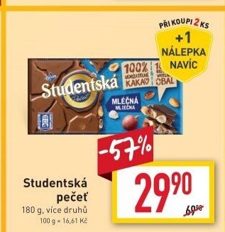 Čokoláda Studentská pečeť Orion