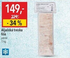Aljašská treska filé mražená