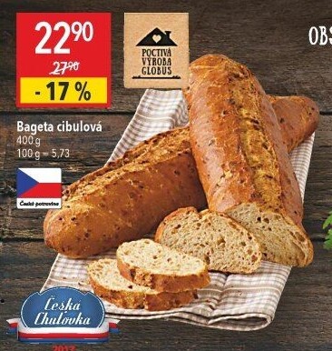 Bageta s cibulkou