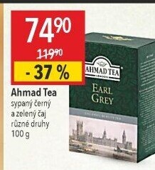 Čaj sypaný černý Earl Grey tea Ahmad Tea