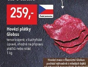 Hovězí plátky Globus