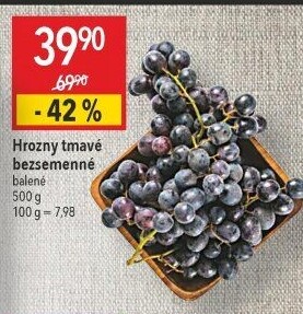 Hrozny tmavé bezsemenné