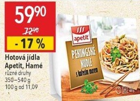 Pekingské nudle s kuřecím masem a zeleninou Apetit