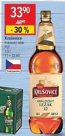 Pivo světlý ležák Královská 12° Krušovice