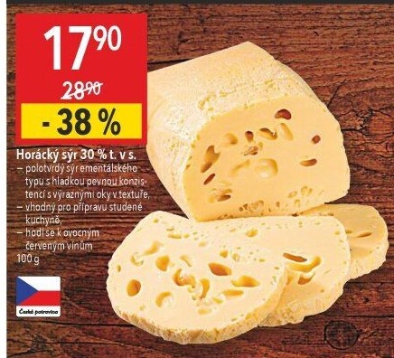 Sýr Horácký 30% Moravia