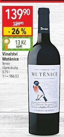 Vína Terroir Vinařství Mutěnice