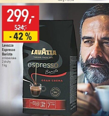 Zrnkové kávy Espresso Barista Lavazza