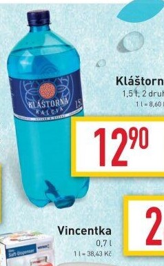 Minerální voda kalcia Kláštorná