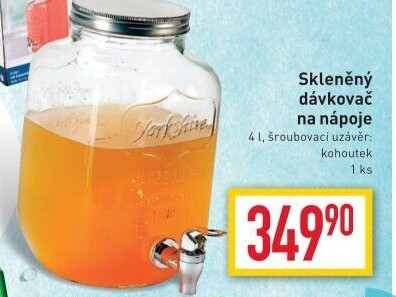 Skleněná nádoba na vodu