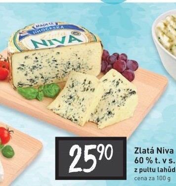 Sýr Niva zlatá Jihočeská 60% Madeta