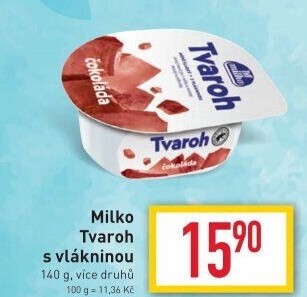 Tvaroh s vlákninou ochucený Milko