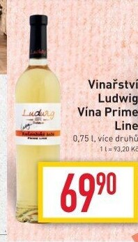 Vína Prime Line Vinařství Ludwig