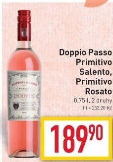 Víno Salento Primitivo Doppio Passo