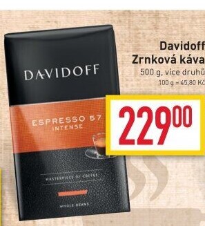 Zrnkové kávy Davidoff